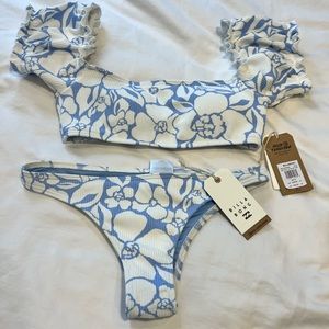 Beyond The Blue Isla Puff Top & Low-Rise Bikini Bottoms